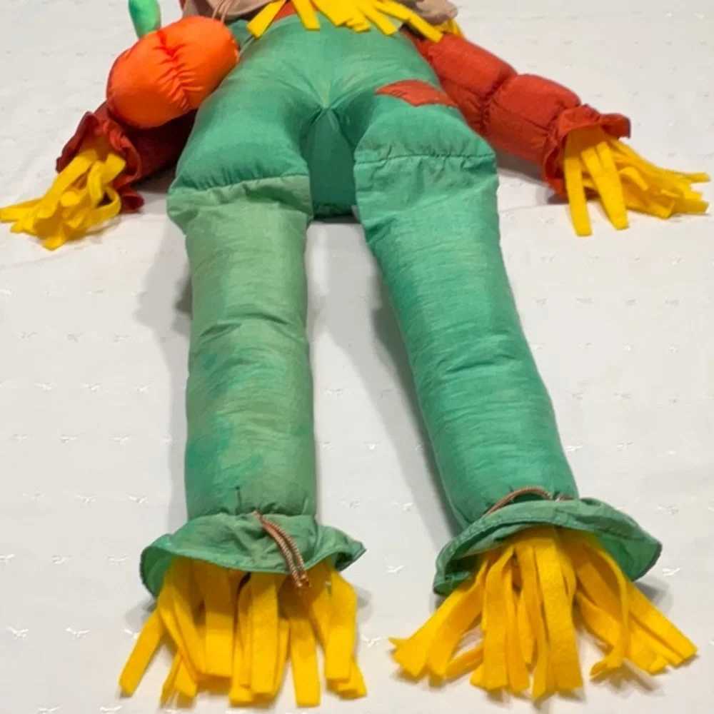 Scarecrow Stuffed Fabric Doll Vintage 1993